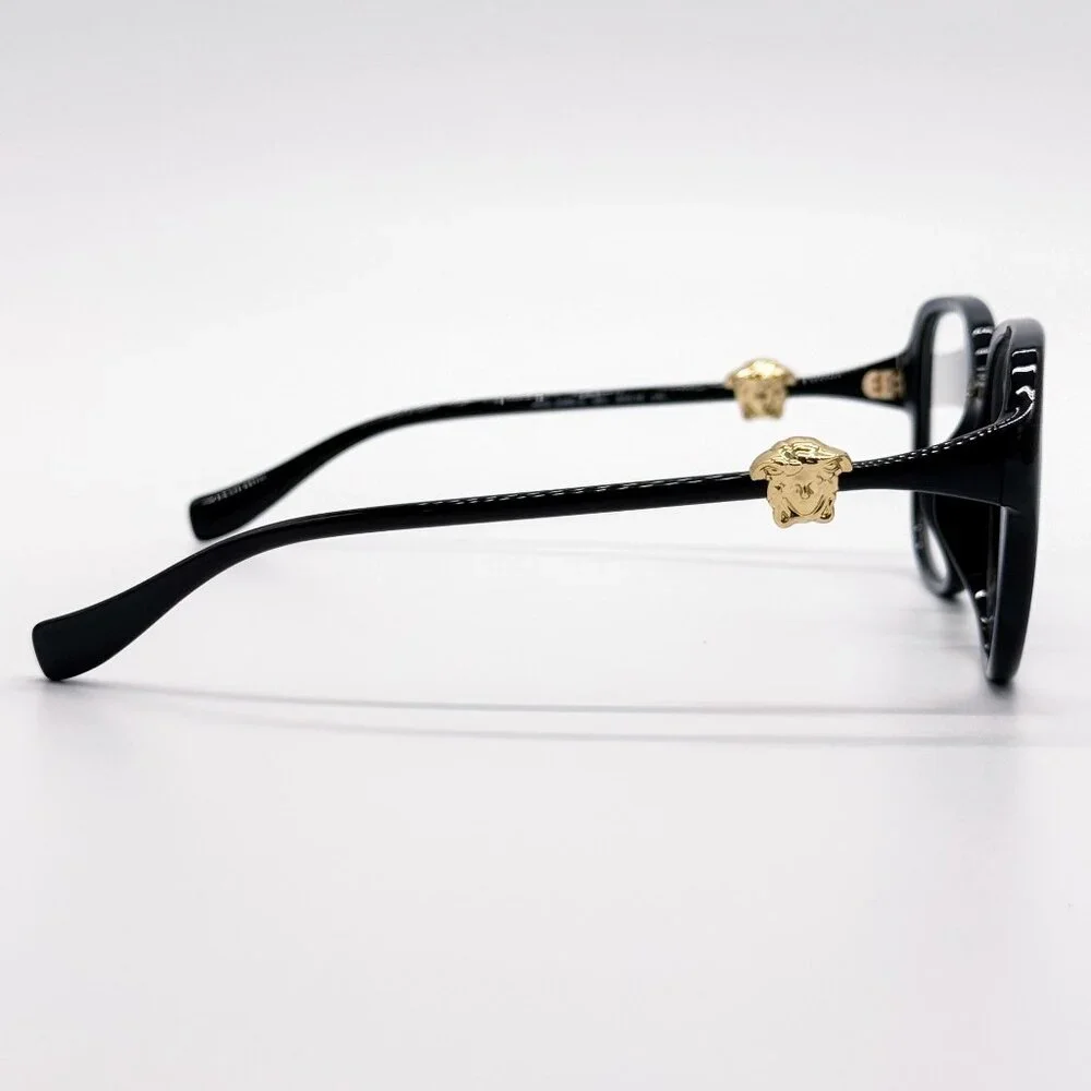 NEW VERSACE EYEGLASSES VE3386D GB1 BLACK BUTTERFLY WOMEN EYEWEAR